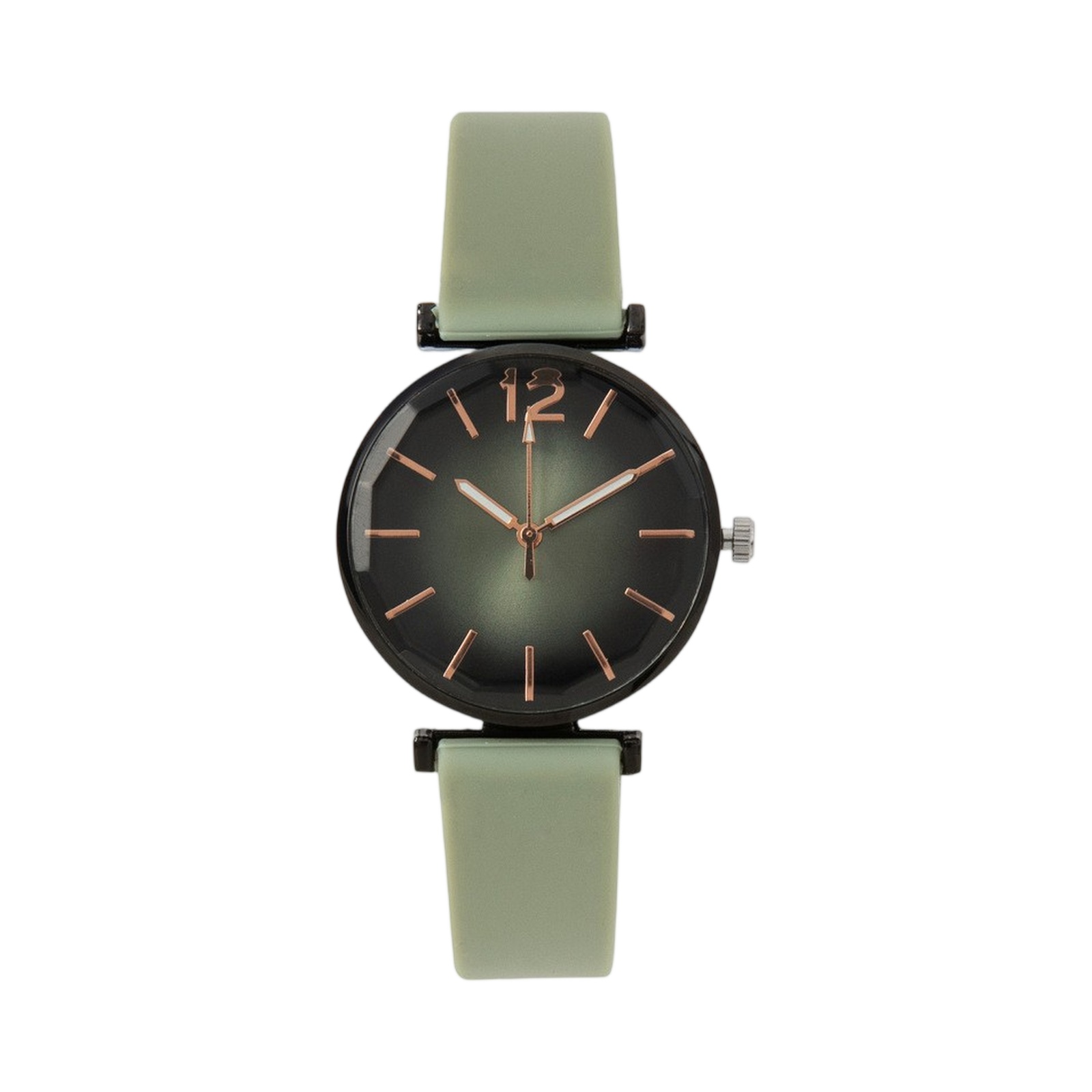 Silicone Band Women - ファッションレディース腕時計スポーツシンプルなブラックダイヤルクォーツ時計カジュアルホット販売グリーンシリコンストラップ女性時計ドレス腕時計
