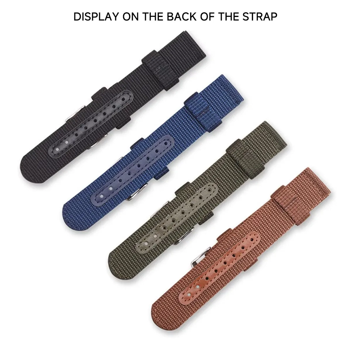 Canvas Strap Watch - ユニバーサルナイロンキャンバスウォッチ,18mm, 20mm, 22mm, 24mm,高品質,織り,ソフト,スポーツ用