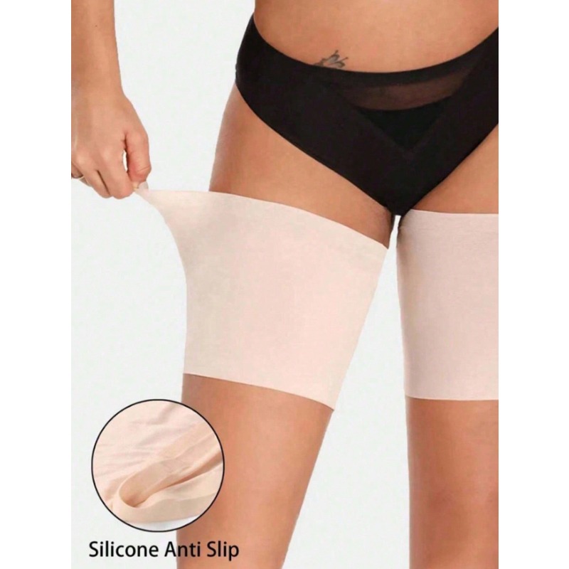 Silicone Band Women - 女性用摩擦防止太ももバンド高弾性シリコン滑り止め保護レッグストラップ傷防止快適太ももバンド