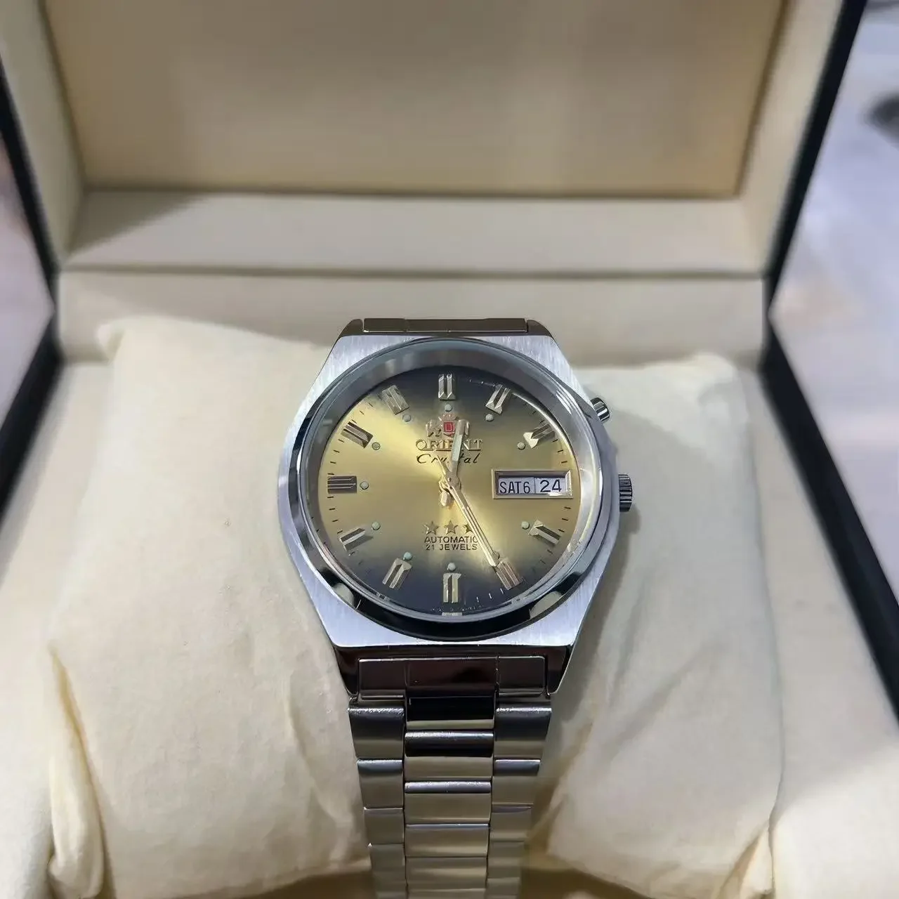 Seiko Watch Presage - DFDG 35MM ユニセックス機械式腕時計 スチールストラップ 折りたたみ式クラスプ フル機能