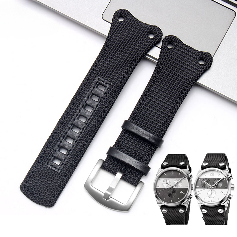 Canvas Strap Watch - Ck-anti-メンズ防水ナイロンキャンバスウォッチ,交換用ストラップ,サーフシリーズ用4b384b3 k4b371b6 k4b371b3