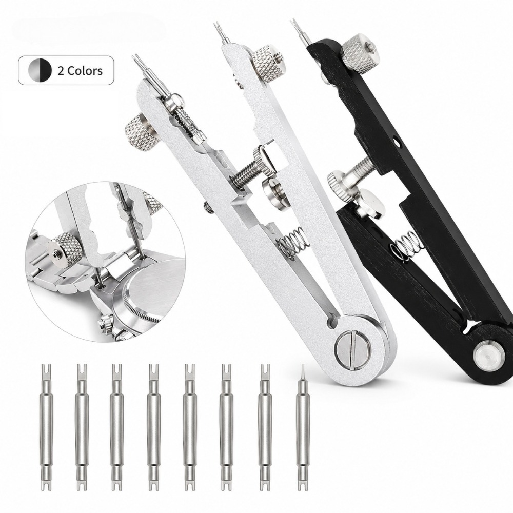 Spring Bar Tool Set - 時計用バネ棒プライヤーセット、時計バンドの修理と交換用のリストバンドストラップ取り外しピンセットツール