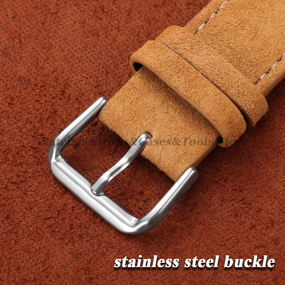 ヴィンテージスエード牛革時計ストラップ革時計バンド 18 ミ - Leather Strap Quick Release のレビューと価格