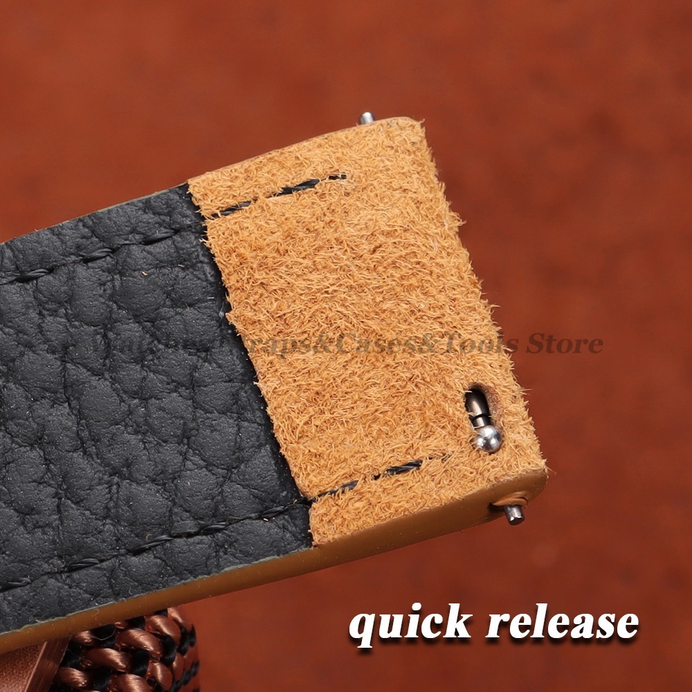 ヴィンテージスエード牛革時計ストラップ革時計バンド 18 ミ - Leather Strap Quick Release のレビューと価格