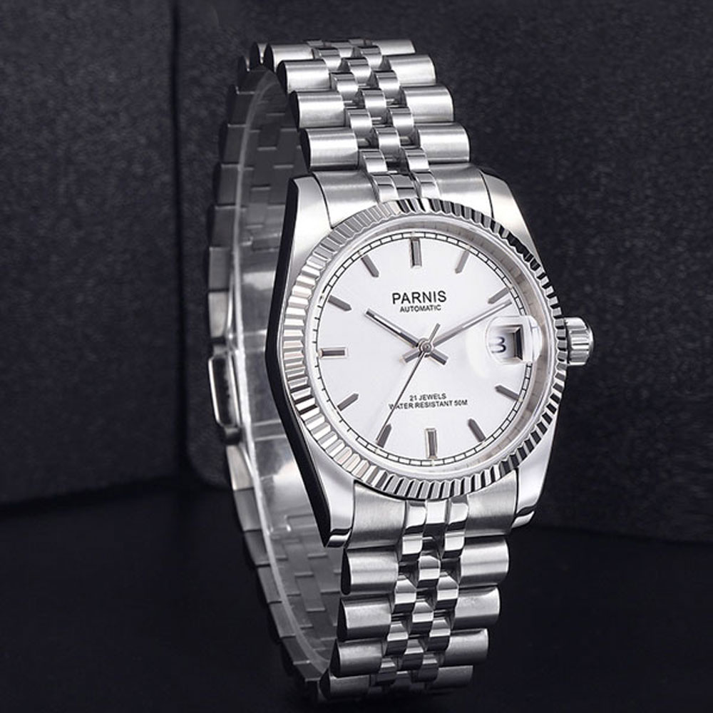 パーニス 36 ミリメートルメンズ自動巻き時計ミヨタ 821 - Rolex Watch Datejust のレビューと価格