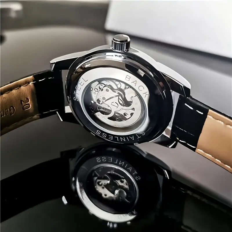 エレガントなメンズ自動機械式時計、スケルトンデザイン、レザー - Seiko Watch Presage のレビューと価格