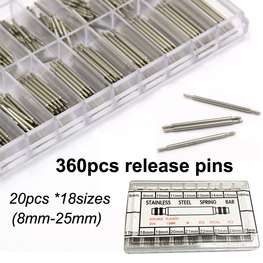 360個の修復ツールキットセットピン8 9 10 11 12 - Spring Bar Tool Set のレビューと価格