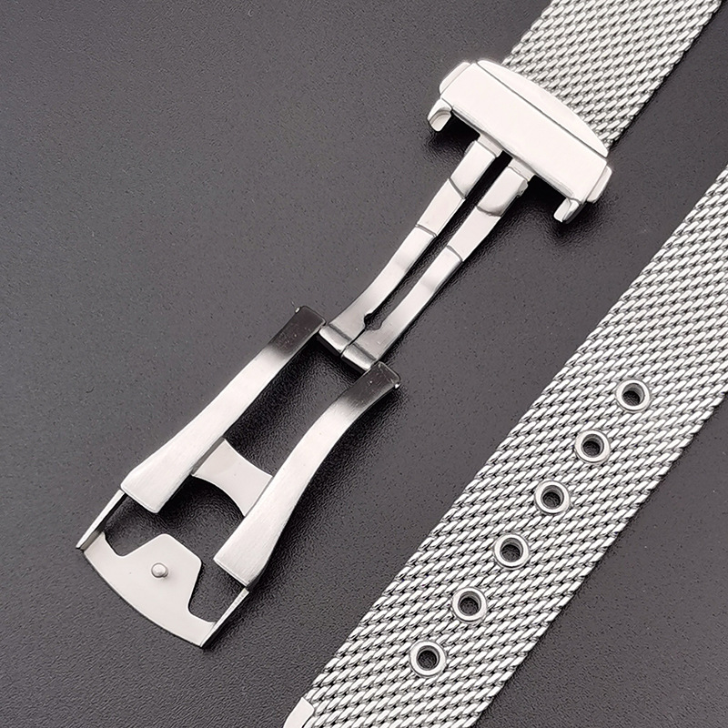 20ミリメートル22ミリメートル固体ステンレス鋼メッシュmi - Mesh Strap Metal のレビューと価格