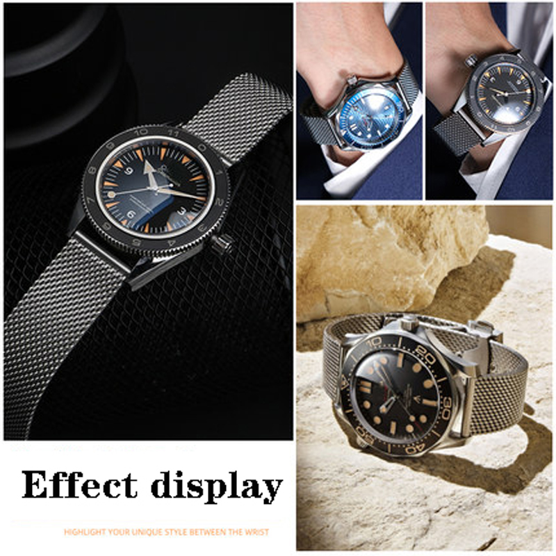 20ミリメートル22ミリメートル固体ステンレス鋼メッシュmi - Mesh Strap Metal のレビューと価格