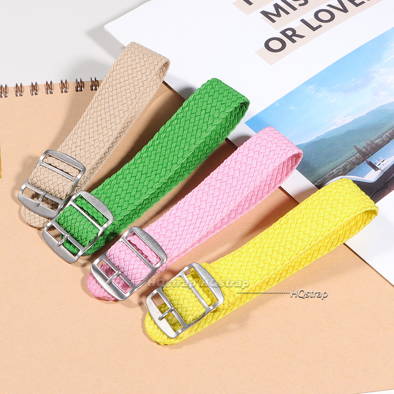 高品質織りナイロンストラップ、ペルロン製14mm 16mm  - Perlon Strap Woven のレビューと価格