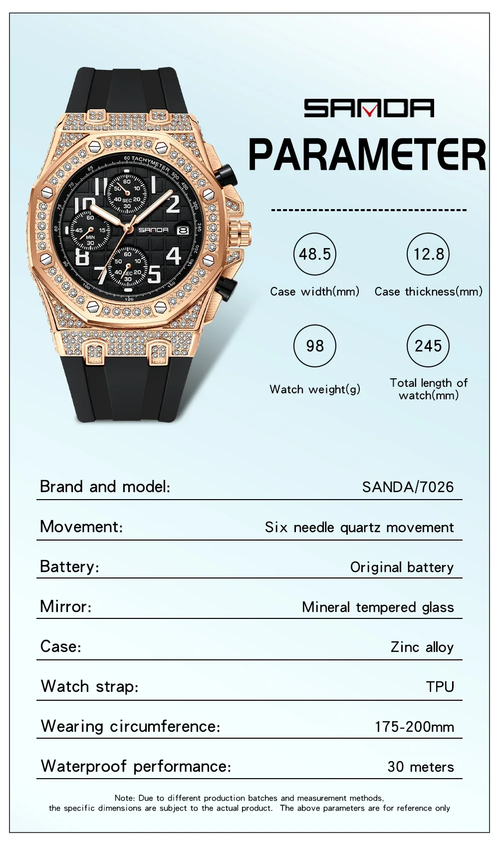 SANDA 7026 メンズクォーツ腕時計 ファッションレジ - Rubber Strap Diver のレビューと価格