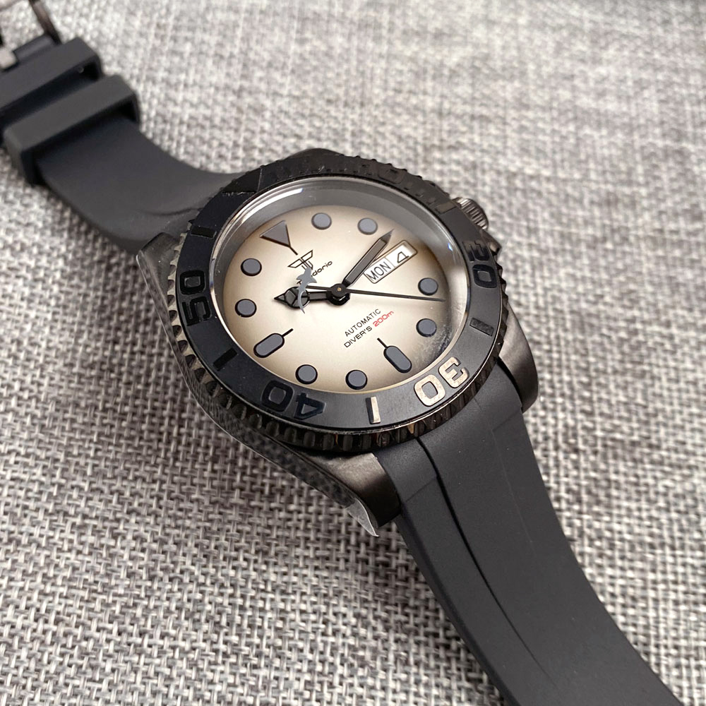 Tandorio-男性用防水ヴィンテージスイムダイバーウォッ - Rubber Strap Diver のレビューと価格