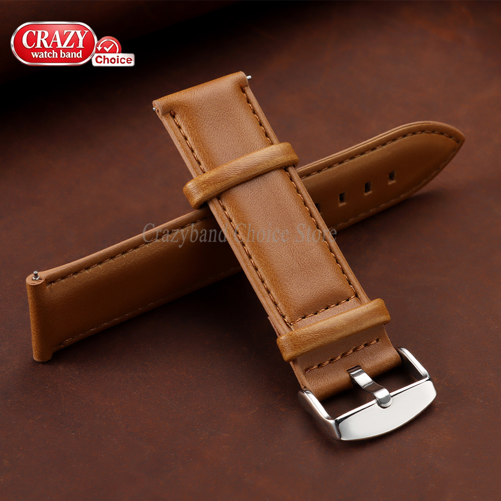 オイルワックス牛革時計バンド 18mm20mm22mm 24 - Leather Strap Quick Release のレビューと価格
