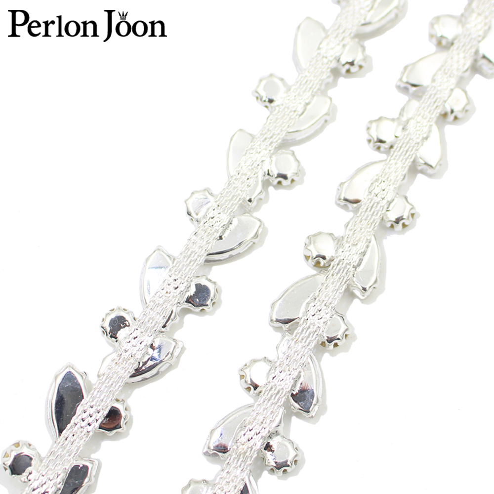 ラウンドクリスタルラインストーンデコレーションチェーン,ホワ - Perlon Strap Woven のレビューと価格