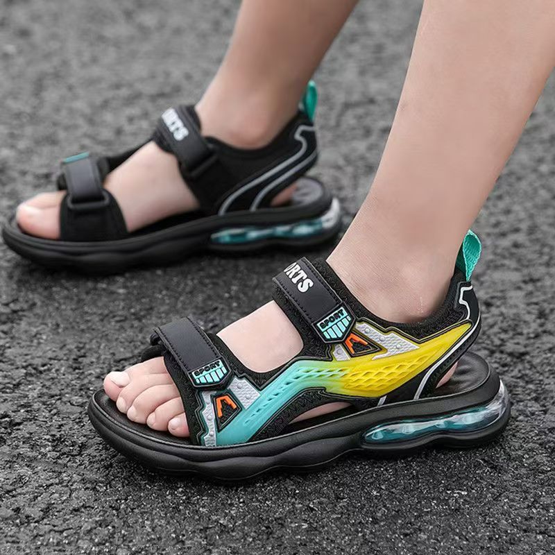 子供の夏の新しいオープントゥカジュアルスポーツサンダル男の子 - Sport Loop Velcro のレビューと価格
