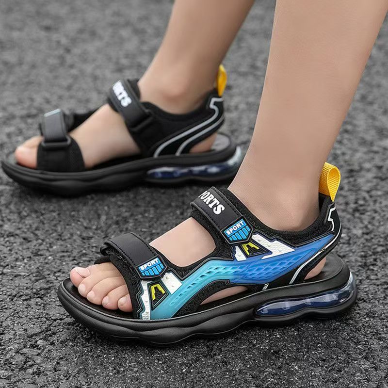 子供の夏の新しいオープントゥカジュアルスポーツサンダル男の子 - Sport Loop Velcro のレビューと価格