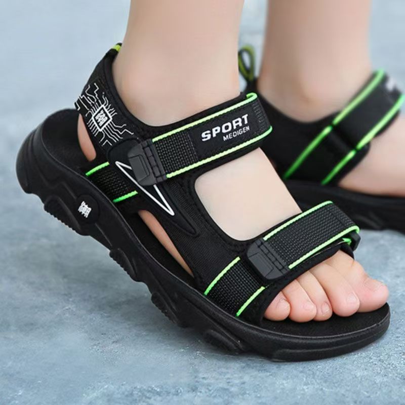 男の子の夏の新しいベルクロビーチサンダルソフトソールノンスリ - Sport Loop Velcro のレビューと価格